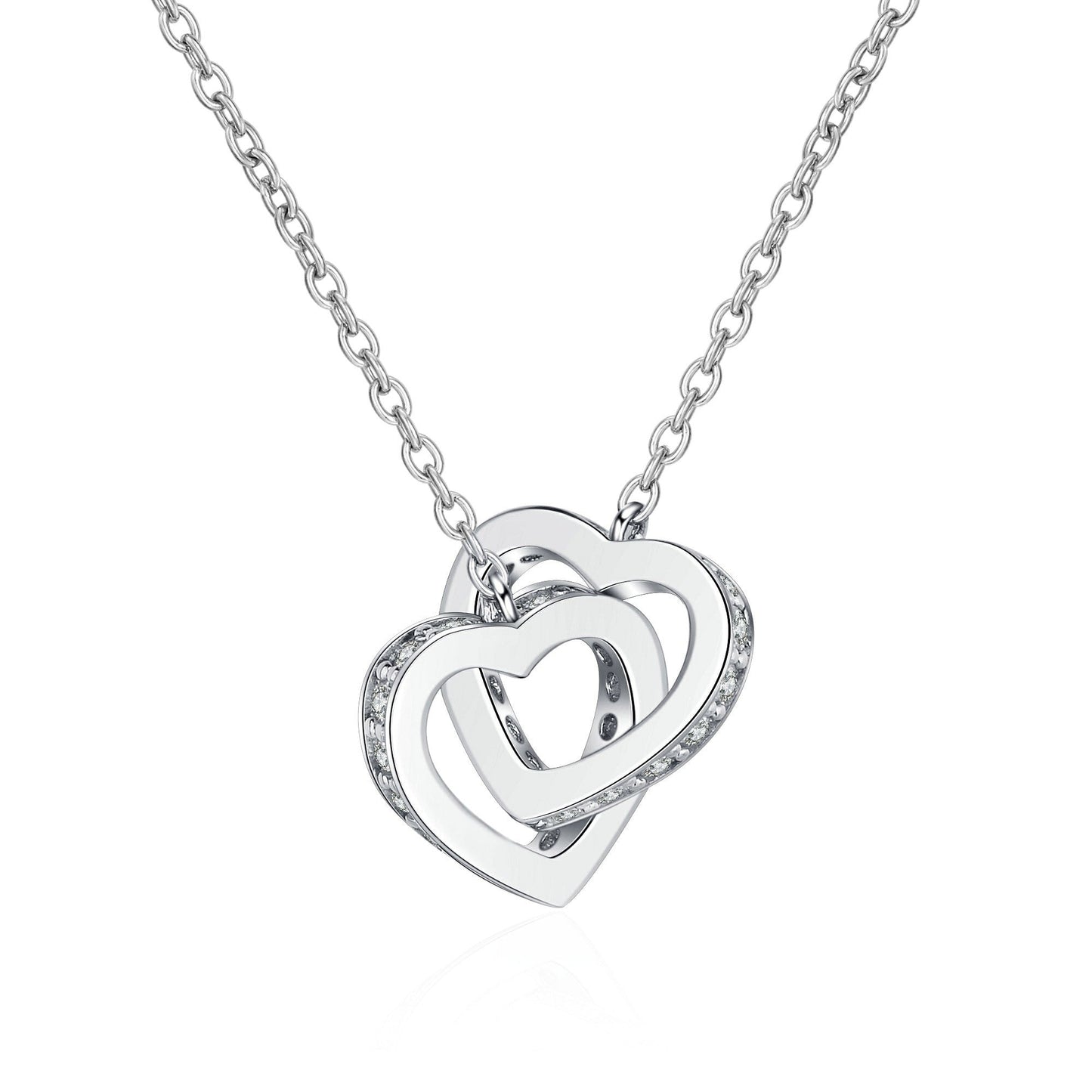 VVS Moissanite S925 Necklace (Interlocking Hearts)