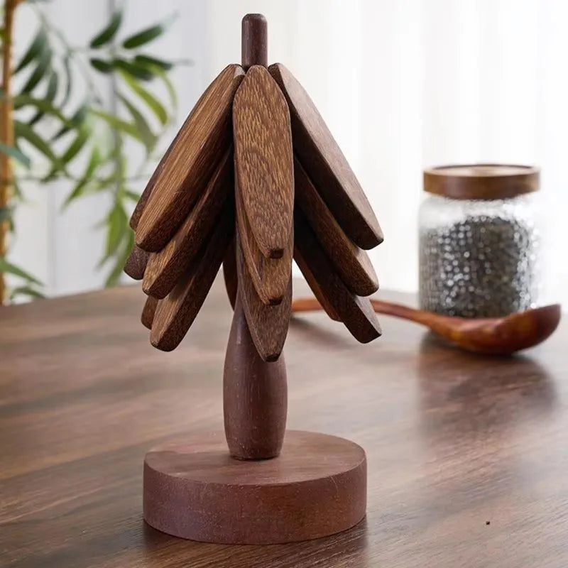 Wooden Christmas Coaster Tree