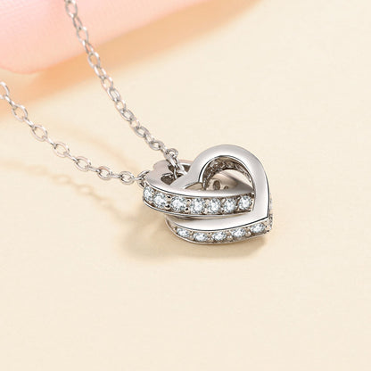 VVS Moissanite S925 Necklace (Interlocking Hearts)
