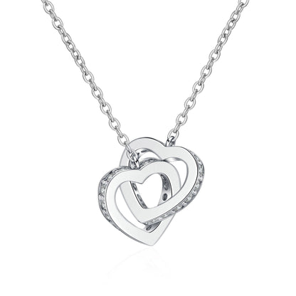 VVS Moissanite S925 Necklace (Interlocking Hearts)