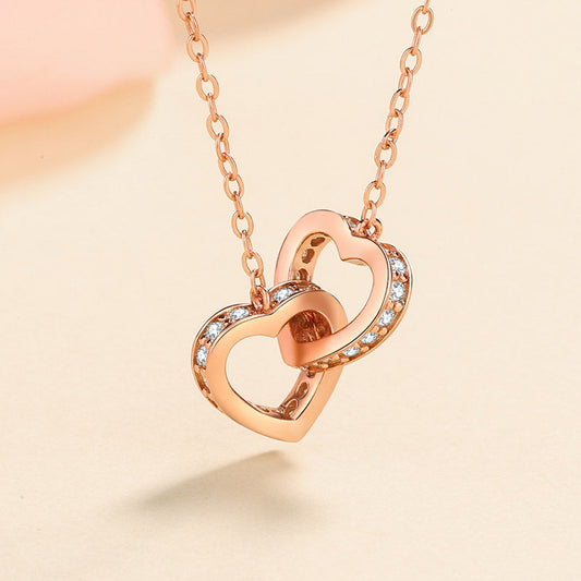 VVS Moissanite S925 Necklace (Interlocking Hearts)